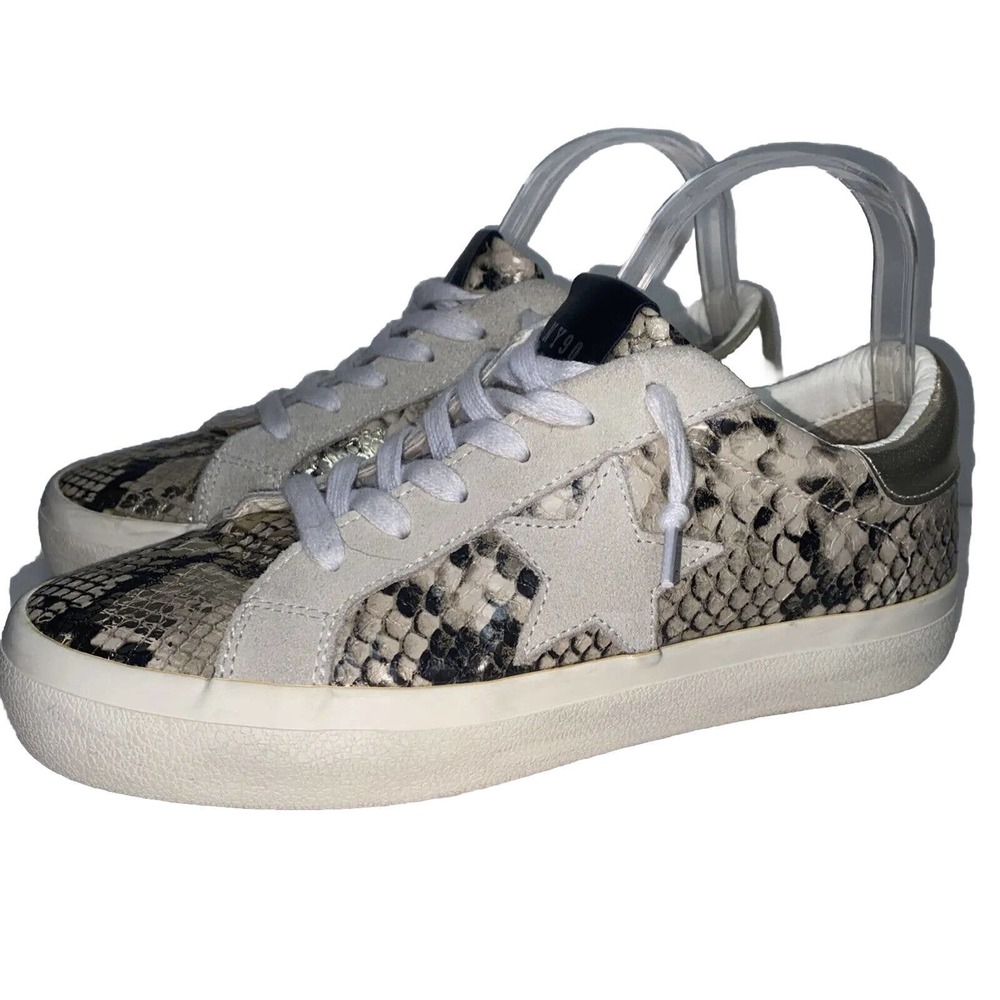 Steve Madden Starling Metallic Snake Print Sneakers Size 9 Tennis Shoes